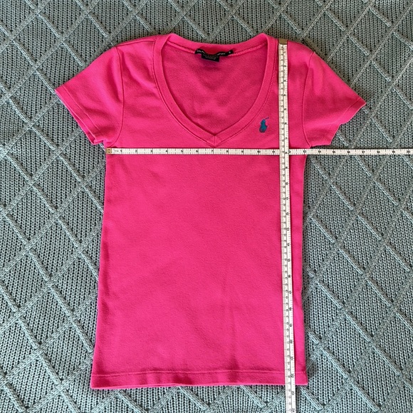 Ralph Lauren Sport PINK V-Neck T-Shirt - Picture 7 of 13